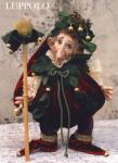 Porcelain Fairy Dolls - Porcelain Fairies Elves - Doll gnome: Hops, and Pumpkin, bisque porcelain personage. Height: 28cm, handmade doll,