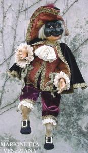 Venetian marionette, Collectible Porcelain Dolls - Puppets porcelain - Marionette Doll porcelain bisque, Puppet
size: 50cm.