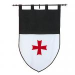 Medioevo - Abbigliamento medievale - Stendardo Templare in cotone raffigurante croce templare.