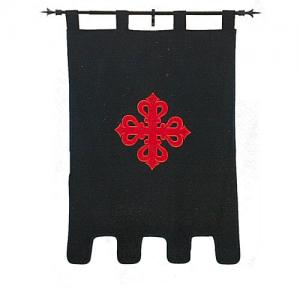 Calatrava Banner, Medieval - Medieval Clothing - Banner Cotton calatrava cross depicted on both sides. Order of Calatrava