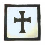 Medioevo - Abbigliamento medievale - In cotone  raffigurata la croce teutonica. Misure: 49x49 centimetri.
