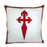 Medieval - Medieval Clothing - Cotton represented the cross of Santiago Size: 49x49 cm.