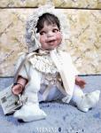 Collectible Porcelain Dolls - Porcelain Dolls - Bisque Porcelain Dolls - Height 28 cm. Sitting position, Biscuit porcelain doll.