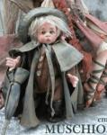 Fate Folletti di Porcellana - Folletti elfi in porcellana - Bambola in porcellana di bisquit, personaggio artigianale. Altezza: 26 cm. Collezione Montedragone.