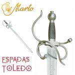 Spade e Armi antiche - Spade collezione - Lama in acciaio Toledo a doppio filo e punta, decorata con incisioni nella parte superiore.