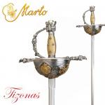 Swords and Ancient Weapons - Swords Collection of World Cinema - Rapier with guard cup typical of the seventeenth century made inspired by the famous Romance of the Three Musketeers.