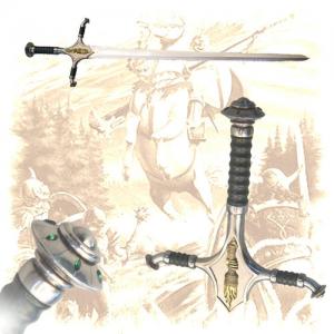 Spada Del Potere, Spade e Armi antiche - Spade dei Film - Spada Del Potere, spada che fu forgiata da abili mani e che fu instillata di energie arcane, la spada ha lama in acciaio, lunga 130 cm.