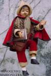 Bambole porcellana da collezione - Marionette in porcellana - Marionetta Pinocchio personaggio in porcellana di bisquit, altezza 68 cm.