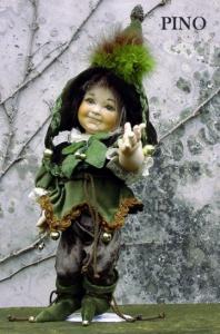 Pine, Doll elf, Porcelain Fairy Dolls - Porcelain Fairies Elves - Doll elf: Pine, bisque porcelain personage. Height: 34cm, handmade doll,