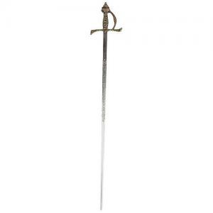 RAPIER, Swords and Ancient Weapons - Medieval Swords - Blade with two wires and steel tip hexagonal, shelled up to the middle with decoration, suitable for poke.
