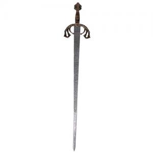 Broadsword, Swords and Ancient Weapons - Medieval Swords - Hilt broadsword with Spanish features a hilt with branching arms and curved towards the blade.