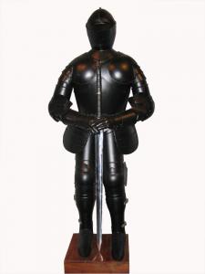 Wearable Medieval Armor, Armours - Medieval Armour - Wearable armor, including swords and wooden base.