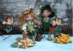 Porcelain Fairy Dolls - Porcelain Gnomes - Height: 32. Character porcelain bisque Montedragone