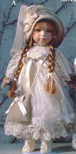 Porcelan Doll: Adelina (A), Collectible Porcelain Dolls - Porcelain Dolls - Bisque Porcelain Dolls - Porcelan Dolls with accessories, Certificate of Authenticity and an beauty collectors box, Original Limited Edition Collectible Porcelain dolls, Height 48cm,(18.9in).