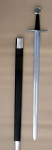 Swords and Ancient Weapons - Medieval Swords - Medieval Sword thirteenth century double-edged blade, guard, polished metal with straight arms.