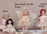 Collectible Porcelain Dolls - Dolls Porcelain Favors - Fairy porcelain bisque, handmade wedding favors, optionally available in different colors. height: 13 cm.