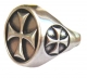 Jewellery - Templar Medieval - Templar Cross Ring in Silver made of silver. Available in various sizes, internal diameter: 18mm, 19mm, 20mm, 21mm, 22mm.