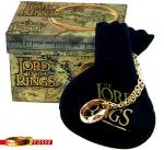 World Cinema - The Lord of the Rings - Jewellery - Gold and Silver - Ring with Elvish inscription inside and outside glazed in red, from the film The Lord of the Rings.
