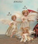 Porcelain Fairy Dolls - Porcelain Angels Dolls - Character handmade porcelain bisque. Height: 26 cm. Available with painted eyes.