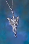 World Cinema - The Lord of the Rings - Jewellery - Gold and Silver - The Pendant of Arwen™ an exact miniature replica of the Evenstar™ pendant measuring 2 1/2 inches in length and comes complete with chain. Made of sterling silver and European crystals. Comes with a sterling silver necklace.