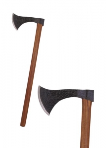 War Axe, Medieval - Axes and Maces - Axes - Heavy hand-forged axe made of high-quality carbon steel. Delivery includes sturdy wooden handle.
The blade is sharpened.