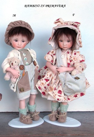 bambole da collezione in ceramica