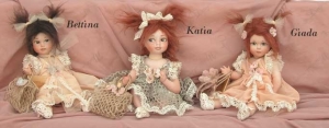 Porcelain Dolls: Bettina Katia Jade, Collectible Porcelain Dolls - Porcelain Dolls (New) - Porcelain bisque dolls collection Montedragone, Size: 24 cm.