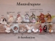 Collectible Porcelain Dolls - Dolls Porcelain Favors - Characters in bisque porcelain, handmade wedding favors, optionally available in different colors. height: 7 cm.
