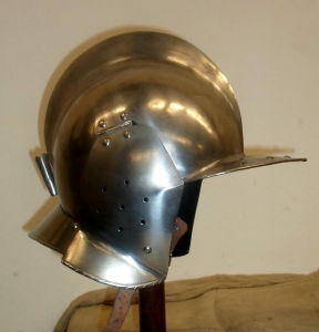 Burgonet helmet for armor, Armours - Medieval Helmets - Burgonet helmet for armor, helmet called Burgundy, is a type helmet with headgear, face uncovered.