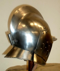 Burgonet helmet for armor, Armours - Medieval Helmets - Burgonet helmet for armor, helmet called Burgundy, is a type helmet with headgear, face uncovered.