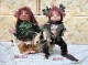 Porcelain Fairy Dolls - Porcelain Fairies Elves - Dolls Elves: Brugo and Rovo, bisque porcelain personage, Height: 21 cm, handmade doll, The price refers to a single doll.