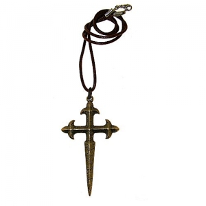 Ancient Brass St.James Pendant, Jewellery - Templar Medieval - The Cross of Santiago, it's the emblem of the military/monastic order of Santiago also known as Order of Saint James of Compostela.