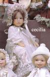 Collectible Porcelain Dolls - Porcelain Dolls - Bisque Porcelain Dolls - Jointed porcelain doll Biscuit - Collection Montedragone. Height: 43 cm.