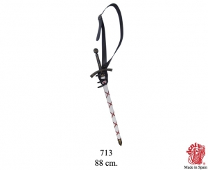 Belt leather door sword, Swords and Ancient Weapons - Medieval Swords - Belt leather door sword,   black color, belt mounted strap for sword. length: 88 cm.