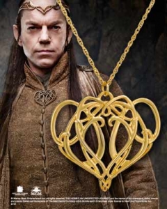 ELROND'S Brooch Pendant, World Cinema - Hobbit Jewelry - ELROND'S Brooch Pendant,Crafted in sterling silver and plated in 24K. Comes with 18" chain.