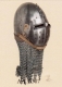 Armature elmi scudi - Elmi medievali - Elmo Klappvisor da combattimento battle ready, elmo con maschera frontale ribaltabile, con visiera sollevabile e asportabile.