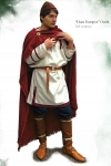 Ancient Rome - Roman clothing - Roman Outfit 3rd cent, Dura Europos Tunica cum clavi, Fringed Sagum, Tutulus brooch, Thorsberg trousers unfooted, Greek (Spartan) felt Pilos,
