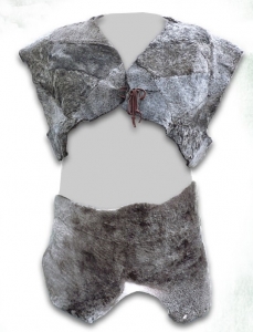 Shawl and Panciera, Medieval - Medieval Clothing - Medieval Fantasy Costumes - Panciera in fur vest and lamb.