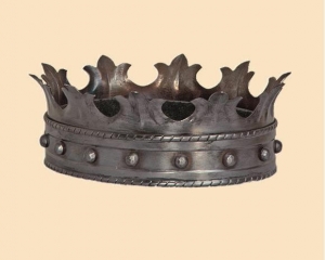Corona Medievale, Medioevo - Oggettistica medievale - Oggetti Medievali - Riproduzione di una corona usata nel Medioevo, indossabile, interamente realizzata in acciaio lavorata a mano,