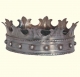 Medioevo - Oggettistica medievale - Oggetti Medievali - Riproduzione di una corona usata nel Medioevo, indossabile, interamente realizzata in acciaio lavorata a mano,