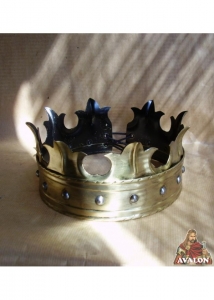 Corona Medievale, Medioevo - Oggettistica medievale - Oggetti Medievali - Corona Medievale interamente realizzata in ottone lavorata a mano,