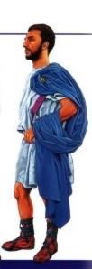 Costume Greco, Antica Roma - Vestiario Romano - Costume Greco comprende: tunica in lino rosso, mantellina lana blu.