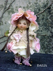 Dalia Pink, Porcelain Fairy Dolls - Porcelain Fairy - Porcelain Fairies (Small) - Fairy bisque collection Montedragone, Height 20 cm.