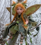 Porcelain Fairy Dolls - Porcelain Fairy - Porcelain Fairies - Fairy porcelain bisque height 36 cm. Beautiful sitting porcelain fairy doll from the Montedragone Doll Collection.