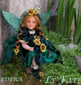 Ivy fairy, Porcelain Fairy Dolls - Porcelain Fairy - Porcelain Fairies - Fairy porcelain doll bisque. Height: 36cm,  It is possible to change the position of the doll.