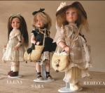 Collectible Porcelain Dolls - Porcelain Dolls - Bisque Porcelain Dolls - Doll Collectors Montedragone. Size 38 cm. Limited series of 50 pieces. Certified Made in Italy.
