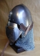 Armature elmi scudi - Elmi medievali - Elmo Klappvisor da combattimento battle ready, elmo con maschera frontale ribaltabile, con visiera sollevabile e asportabile.