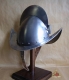 Armours - Medieval Helmets - Armor to protect the skull in profile round, equipped with a ridge segment of a circle with a tight boat, size 43 x 27 x 31 cm