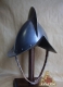 Armours - Medieval Helmets - Armor to protect the skull in profile round, equipped with a ridge segment of a circle with a tight boat, size 43 x 27 x 31 cm