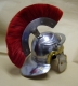 Antica Roma - Elmi romani - Elmo romano indossabile di tipo Imperiale Gallico con Cresta in crine di cavallo longitudinale rossa posta su un cimiero.